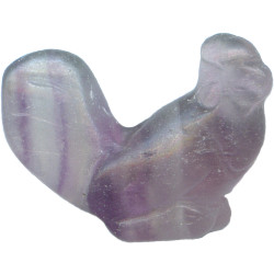 12x16mm Fluorite CHICKEN/HEN/ROOSTER Animal Fetish Bead