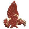 54x65mm Flame/Fire Jasper EAGLE, HAWK Animal Fetish Pendant/Focal Bead