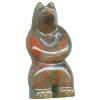 19x41mm Flame/Fire Jasper STANDING BEAR Animal Fetish Pendant/Focal Bead