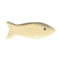 10x30mm Antiqued Bone FISH Animal Fetish Bead