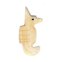 14x26mm Antiqued Bone SEAHORSE Animal Fetish Bead