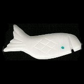 8x24mm Alabaster FISH Animal Fetish Bead