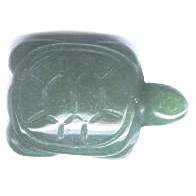 3/4" x 1-1/4" Green Agate TURTLE Animal Fetish Pendant/Focal Bead