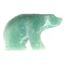 12x21mm Green Serpentine BEAR Animal Fetish Bead