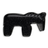 13x24mm Blackstone HORSE Animal Fetish Bead