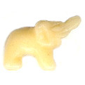 15x22mm 3-D Honey Jade (Jasper) ELEPHANT Animal Fetish Bead