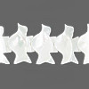 13x20mm White Mother of Pearl BIRD/DOVE Animal Fetish Beads