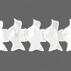 13x20mm White MOTHER OF PEARL BIRD/DOVE Animal Fetish Beads