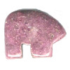 13x18mm Rhodonite ZUNI BEAR Animal Fetish Bead