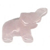 15x22mm 3-D Rose Quartz ELEPHANT Animal Fetish Bead