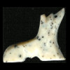 18x26mm Sesame Jasper HOWLING COYOTE/WOLF Animal Fetish Bead