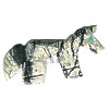 10x26 Variegated Serpentine HORSE Animal Fetish Bead