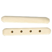 4x5x32mm *Polished Bone 4-Hole SPACER BAR Components - Side Drilled Through Width
