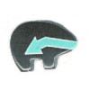 8x12mm Inlaid Block Gemstone ZUNI BEAR Animal Fetish Bead - *Black Arrow*