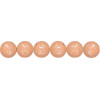 6mm Peach *Desert Sun* Silver-Plated Pressed Glass SMOOTH ROUND Beads