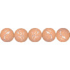 8mm Peach *Desert Sun* Silver-Plated Pressed Glass SMOOTH ROUND Beads