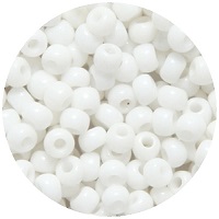 Vintage French 11/o SEED BEADS - Opaque White