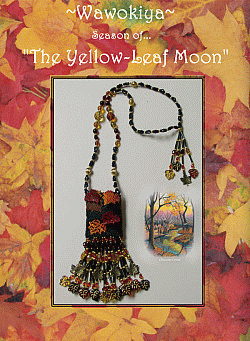 Beaded Amulet Bag ~ The Yellow Leaf Moon