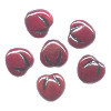10mm Opaque Red w/Black Wash Pressed Glass CHERRY Beads