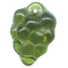 12x15mm Transparent Dark Olive Green Pressed Glass GRAPES Charm Beads