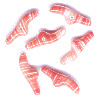 8x20mm White & Orange Czech  Pressed Glass Coral TWIG / BRANCH Beads