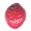 11mm Opaque Red Pressed Glass STRAWBERRY Charm Beads