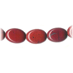 10x14mm Red Jasper FLAT OVAL Beads