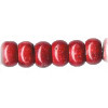 10mm Oxblood Sponge Coral RONDELLE Beads