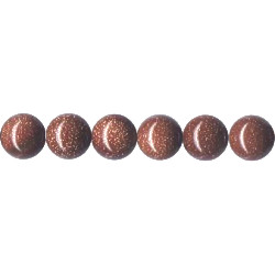 10mm Red Goldstone ROUND Beads