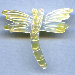 50x56mm Gold Lip Shell DRAGONFLY Pendant/Focal Bead