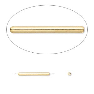 1.5x15mm 22kt Gold-Plated TUBE Beads