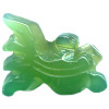 21x25mm Green Agate GOLDFISH Animal Fetish Bead