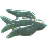 25x40mm Green Agate (Flat-Back) SWALLOW/BIRD Animal Fetish Bead