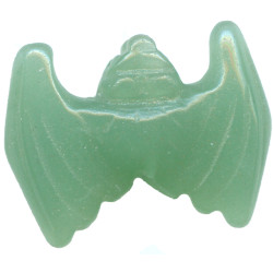 18x22mm Green Aventurine BAT Animal Fetish Bead