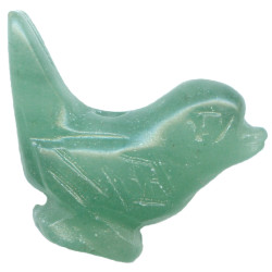 14x20mm 3-D Green Aventurine BIRD Animal Fetish Bead