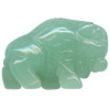 15x22mm Green Aventurine 3-D BUFFALO Animal Fetish Bead