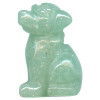 15x22mm Green Aventurine 3-D DOG Animal Fetish Bead