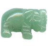 15x20mm Green Aventurine ELEPHANT Animal Fetish Bead