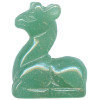 16x21mm Green Aventurine GIRAFFE Animal Fetish Bead