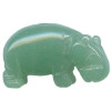 14x22mm Green Aventurine HIPPO Animal Fetish Bead