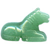 16x20mm Green Aventurine 3-D HORSE Animal Fetish Bead