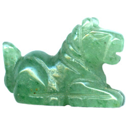 16x20mm Green Aventurine 3-D HORSE Animal Fetish Bead