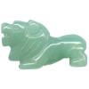 16x22mm Green Aventurine LION Animal Fetish Bead