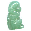 12x20mm Green Aventurine 3-D MONKEY Animal Fetish Bead