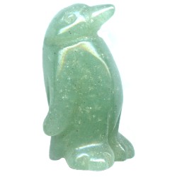 12x22mm Green Aventurine PENGUIN Animal Fetish Bead