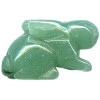 14x24mm Green Aventurine 3-D RABBIT Animal Fetish Bead