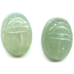 10x13mm Green Aventurine SCARAB, BEETLE Beads