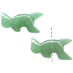 12x24mm Green Aventurine SQUIRREL Animal Fetish Beads