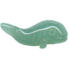 10x22mm Green Aventurine 3-D WHALE Animal Fetish Bead