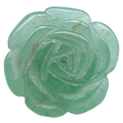 24mm Green Aventurine ROSE Bead